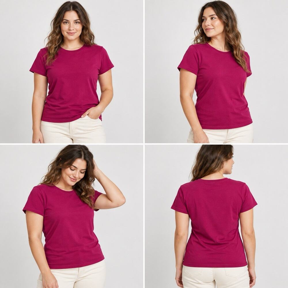Wild Fable T Shirt Womens Medium Berry Pink Crew Neck Short Sleeve NWT